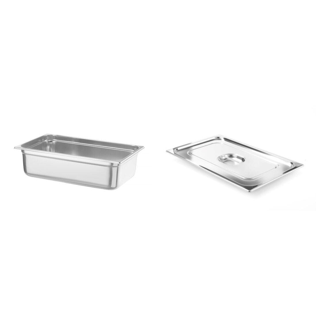 Pachet Tava GN 1/1 150mm 19.8L + Capac GN 1/1 fara fanta Profi Line