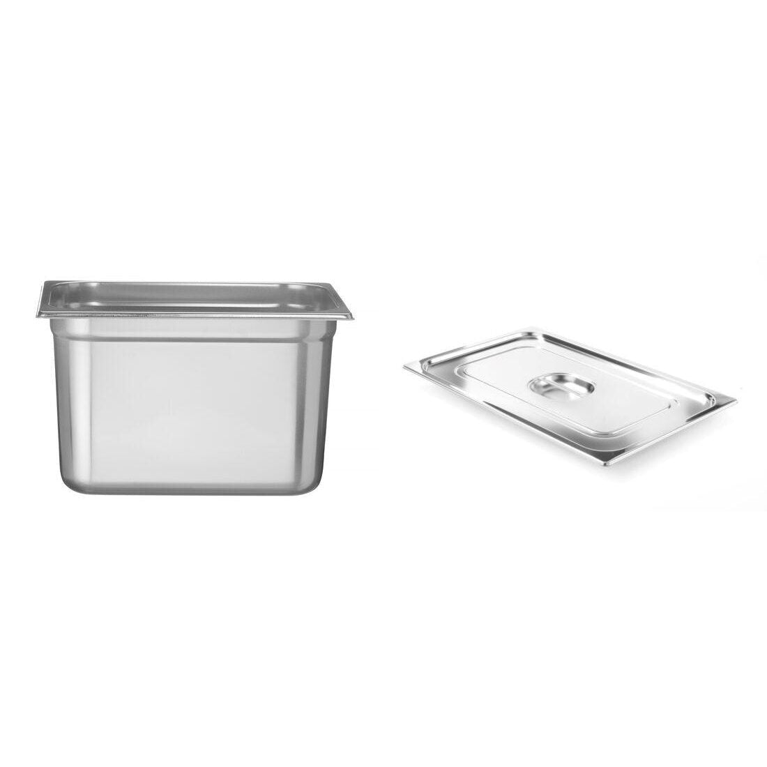 Pachet Tava GN 1/2 200mm 12.5L + Capac GN 1/2 fara fanta