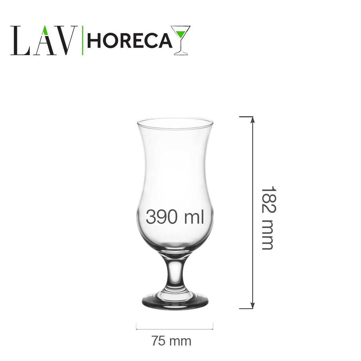 Pahar cocktail Hurricane Miami, 390 ml, LAV