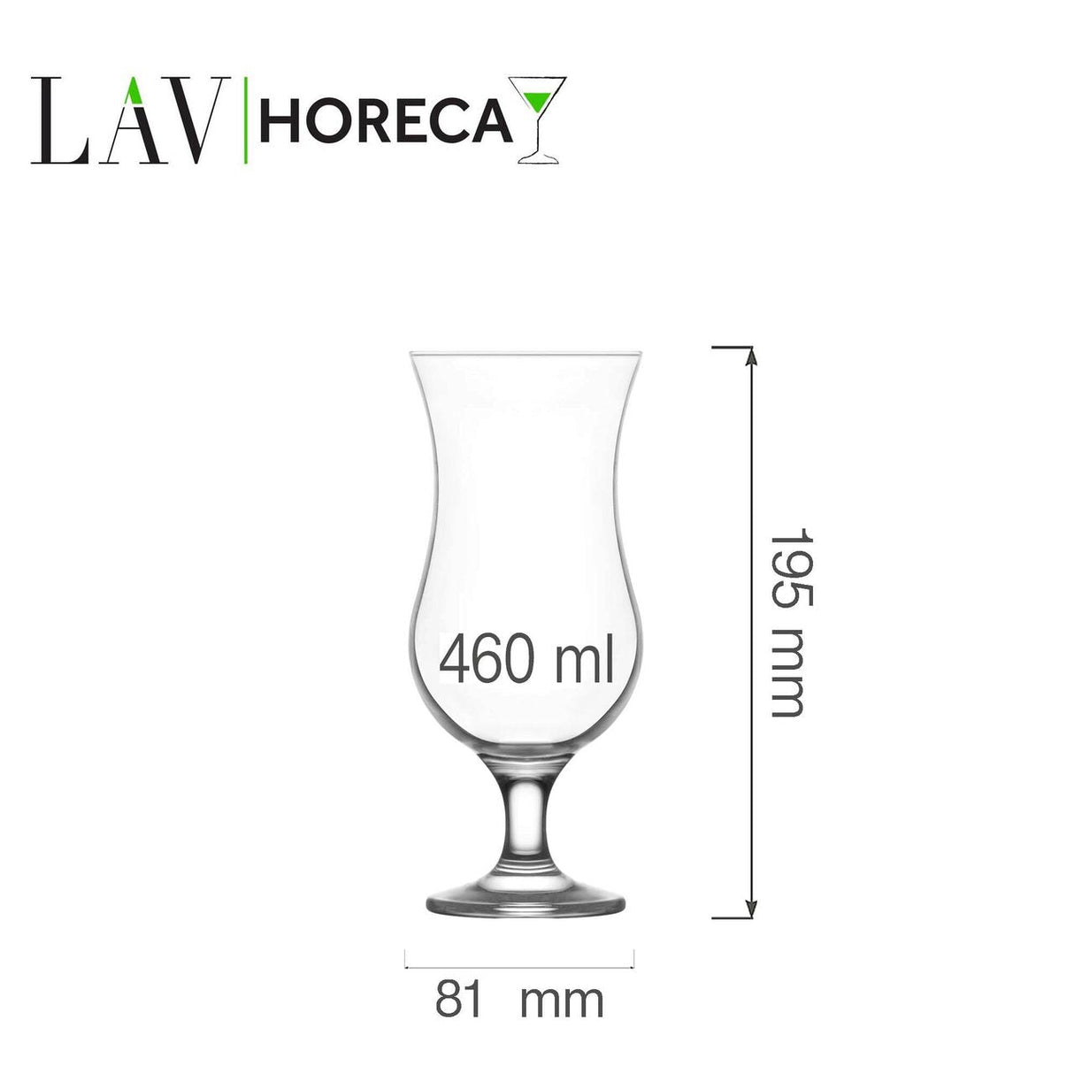 Pahar cocktail Hurricane Miami, 460 ml, LAV