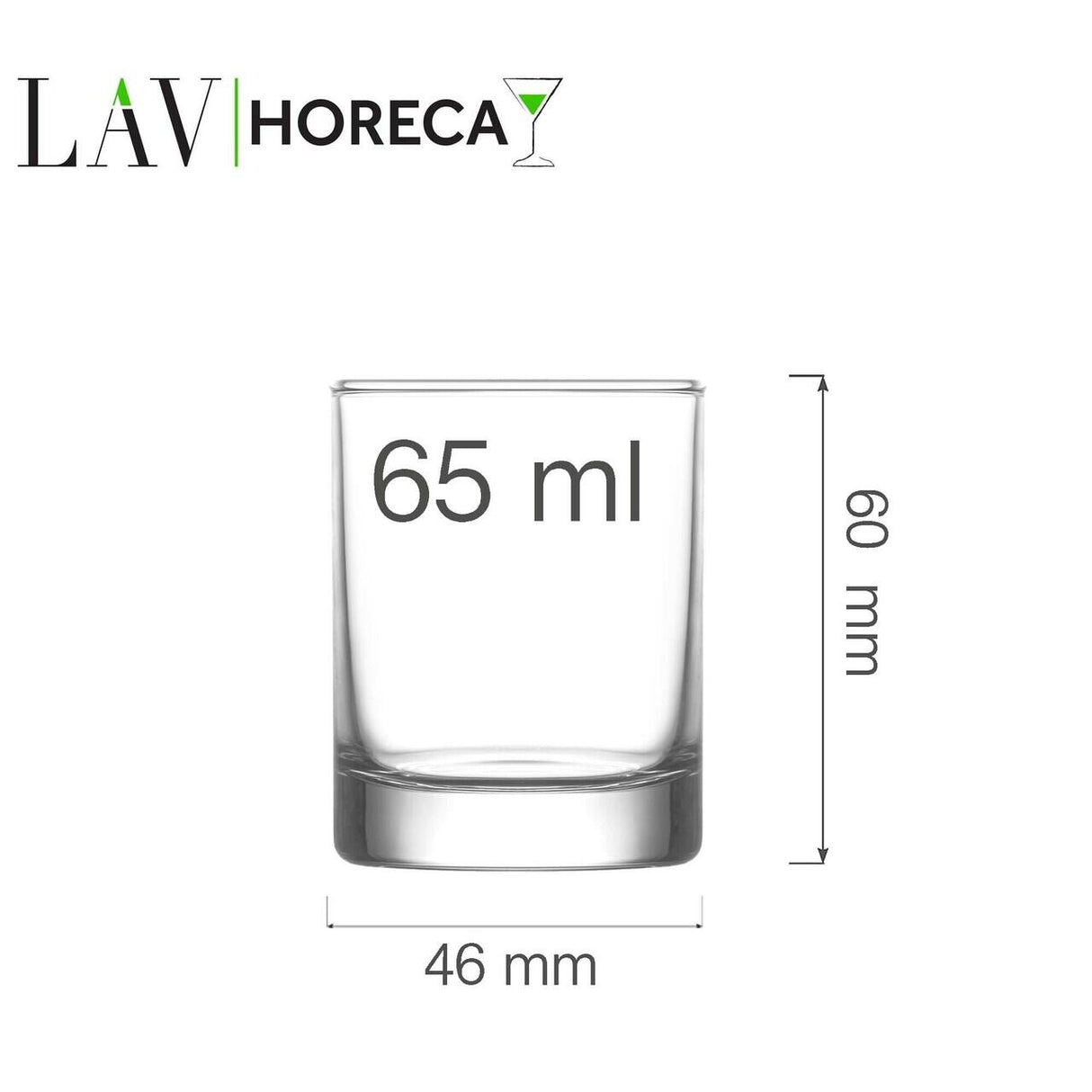 Pahar de shot Rotterdam, 65ml, LAV