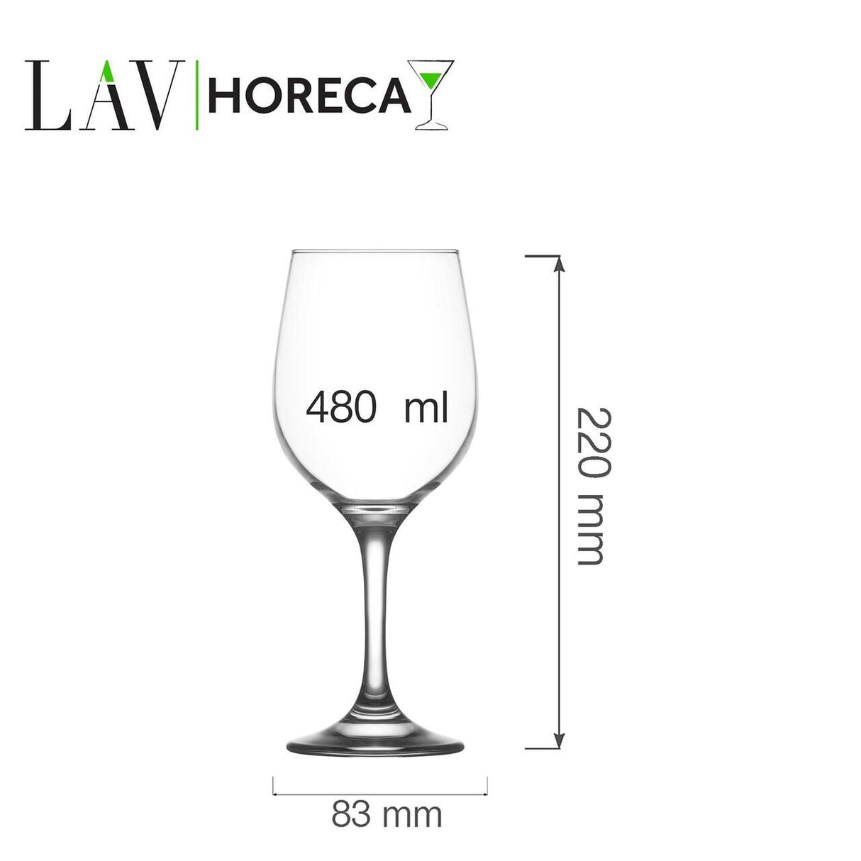 Pahar de vin Valencia 480 ml, LAV