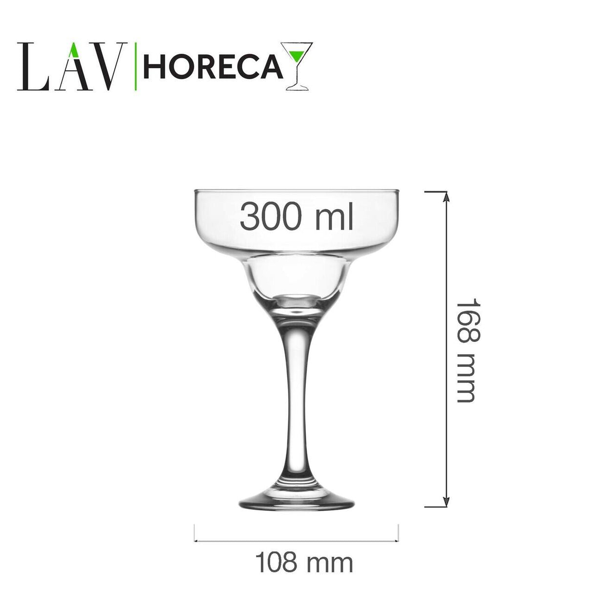 Pahar pentru margarita Sofia 300 ml, LAV