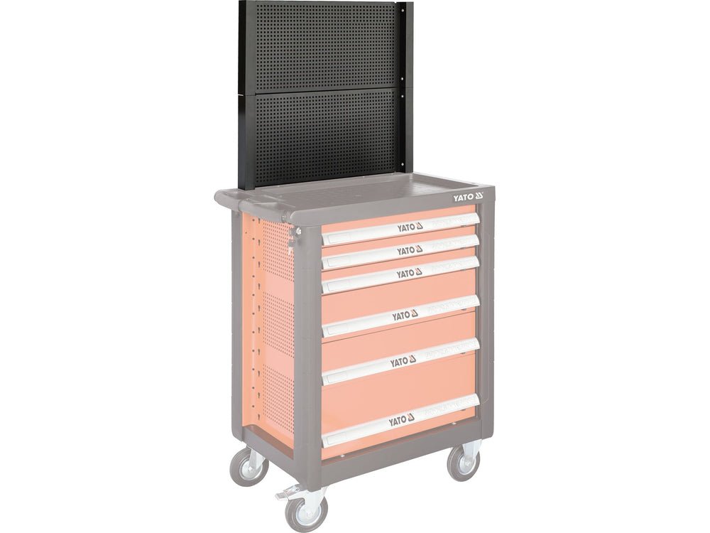 PANOU TABLA PERFORATA PENTRU DULAP, DOUA SEGMENTE Yato YT - 09072 - Echipamente pentru dulapuri de scule Yato - scule electrice si unelte profesionale - BricoMart