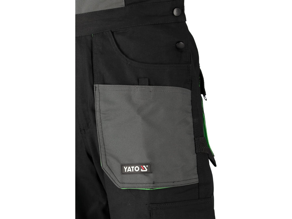 PANTALONI DE LUCRU CU PIEPTAR, PALEA, MARIMEA XL Yato YT - 80174 - Pantaloni de lucuru cu pieptar, 270 g, rezistent Yato - scule electrice si unelte profesionale - BricoMart