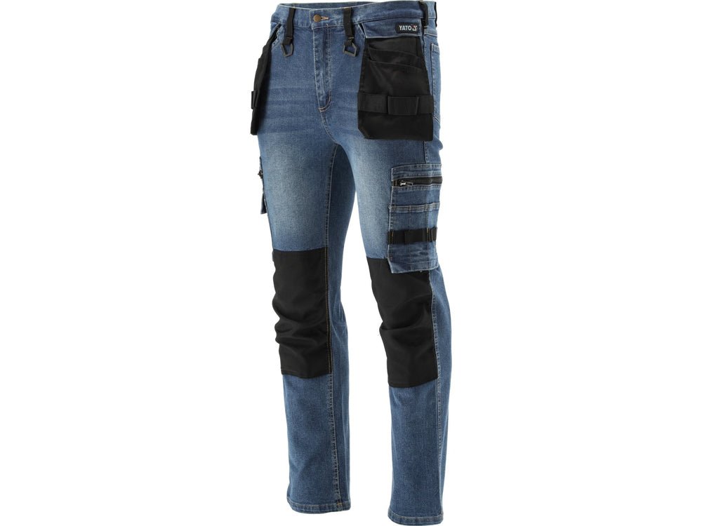 PANTALONI DE LUCRU, JEANS, CU ELASTAN, MARIMEA XL Yato YT - 79054 - 325 g, rezistent Yato - scule electrice si unelte profesionale - BricoMart