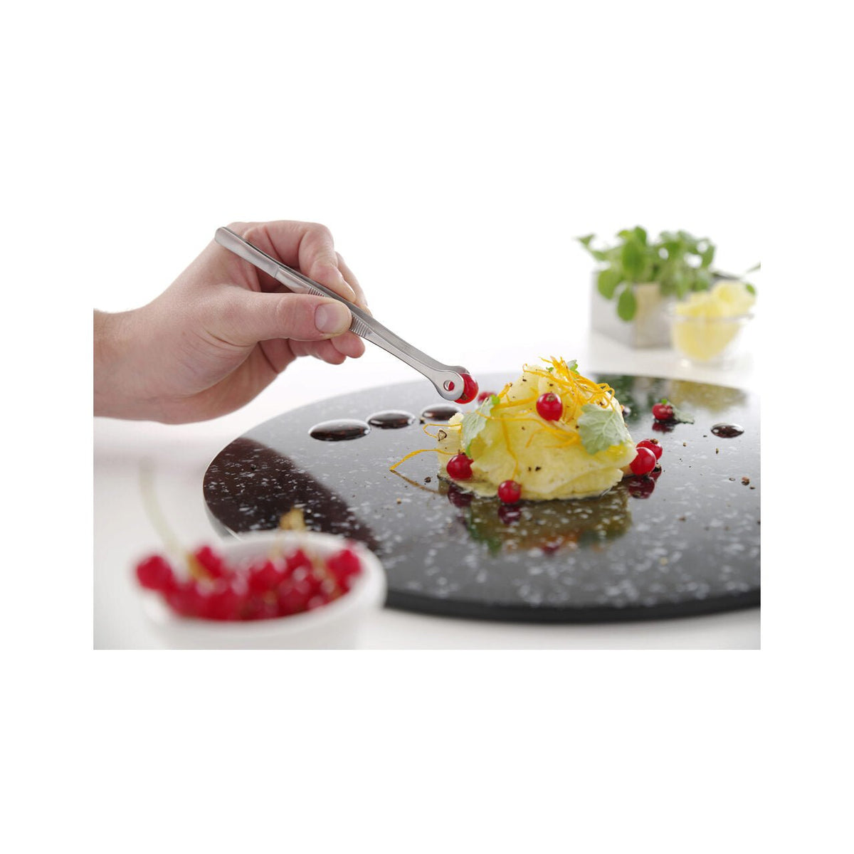Penseta alimentara cu varf rotund (L)150 mm, inox, pentru decorare /dezosare peste / manevrare produse fierbintiHendi