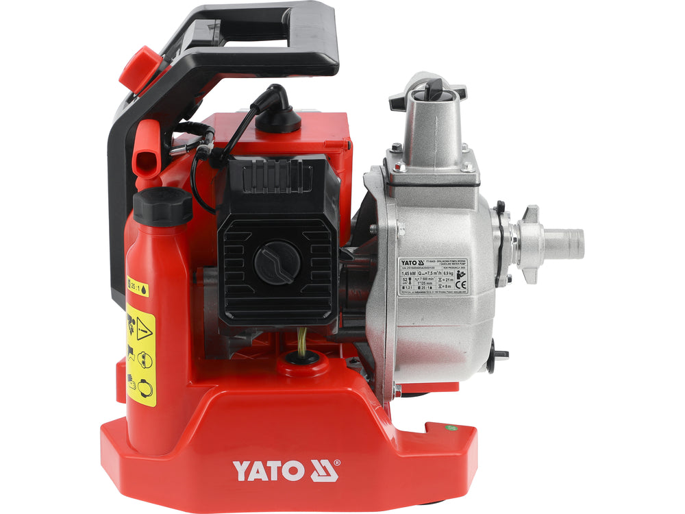Motopompa Yato YT-85420 , 1" , 52 cm³ , 7500 l/h , motor in 2 timpi