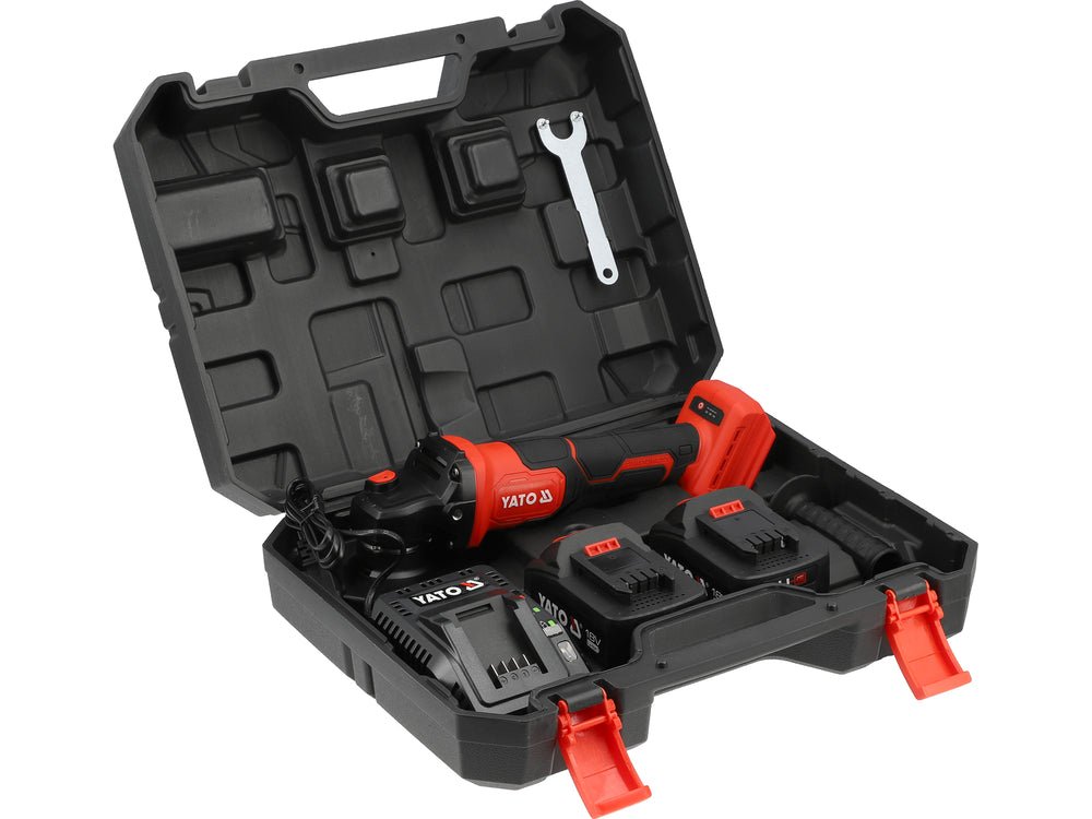 Polizor unghiular YATO YT-828255, 18 V, 2 x 4 Ah - imagine 10