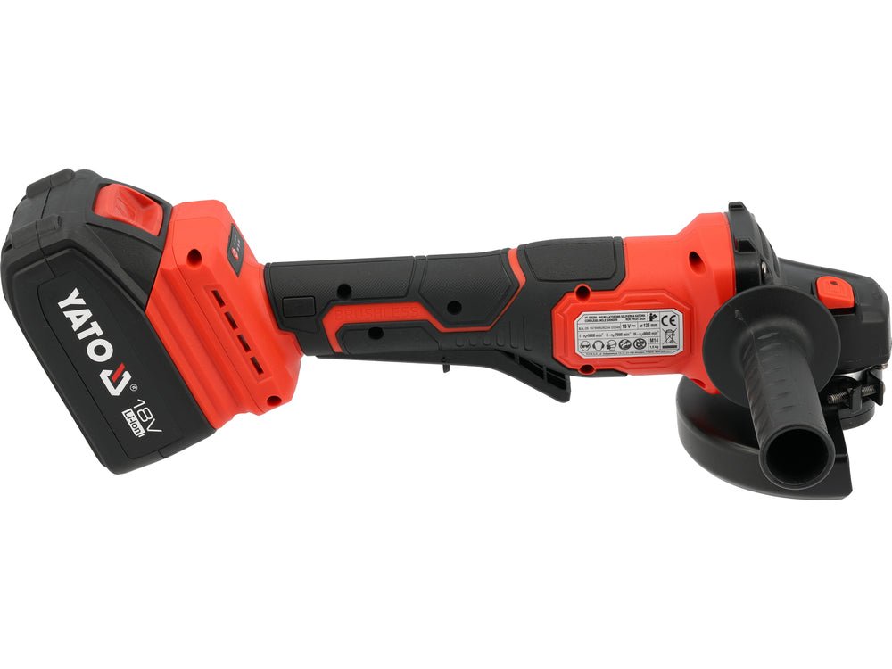 Polizor unghiular YATO YT-828255, 18 V, 2 x 4 Ah - imagine 3