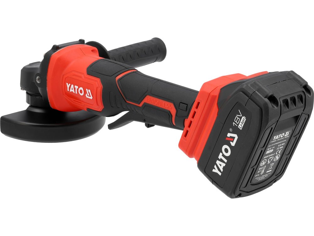 Polizor unghiular YATO YT-828255, 18 V, 2 x 4 Ah - imagine 4