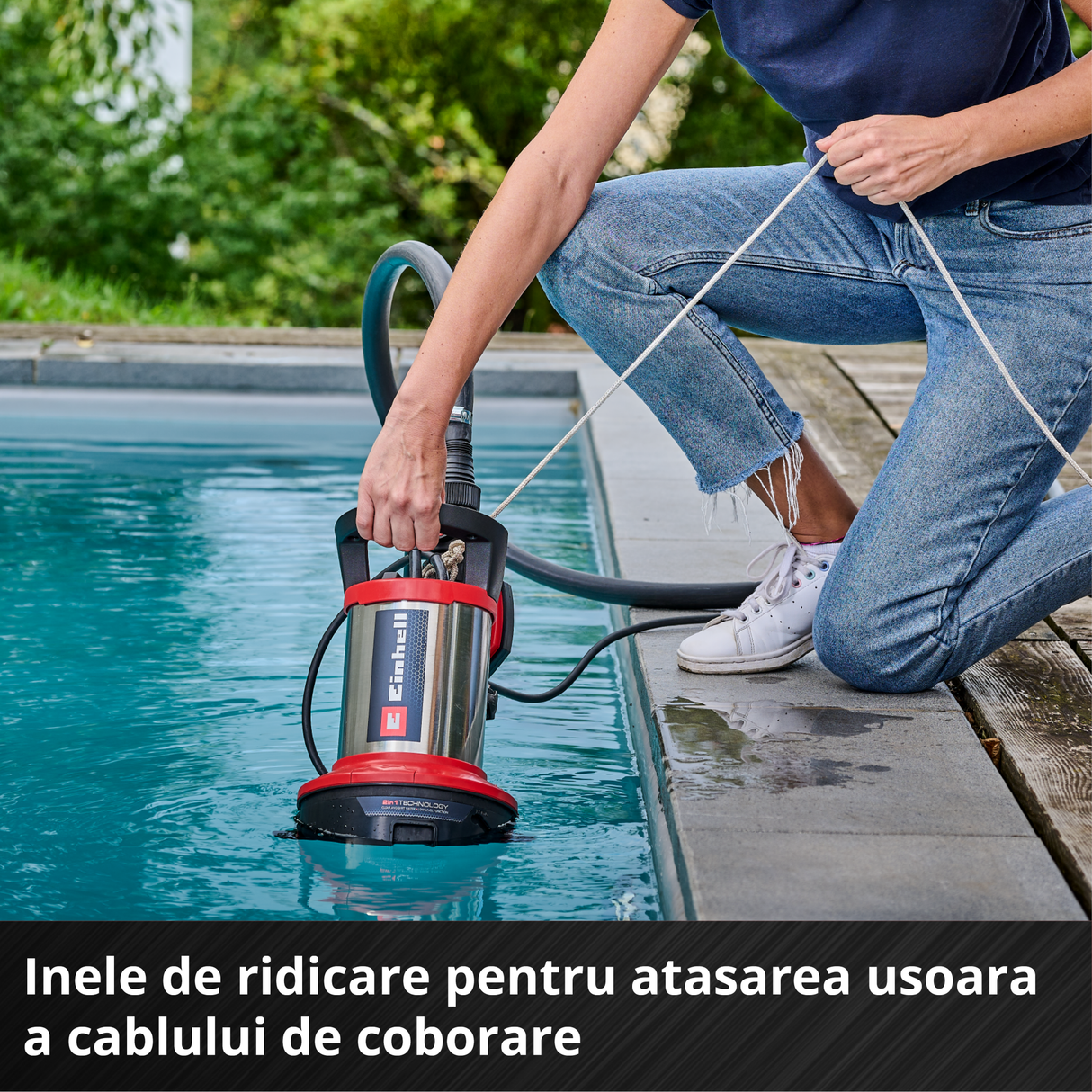 Pompa submersibila apa murdara Einhell Flutset GE - DP 7535 N LL ECO - inaltime max. 9 m, cablu 10 m, maner transport, 750 W BricoMart - scule electrice si unelte profesionale - BricoMart