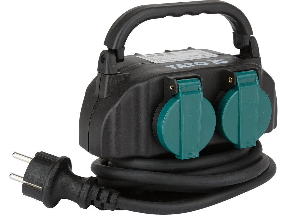 Priza de gradina dubla YATO YT-81270, IP44, 4 x 230 V - imagine 3