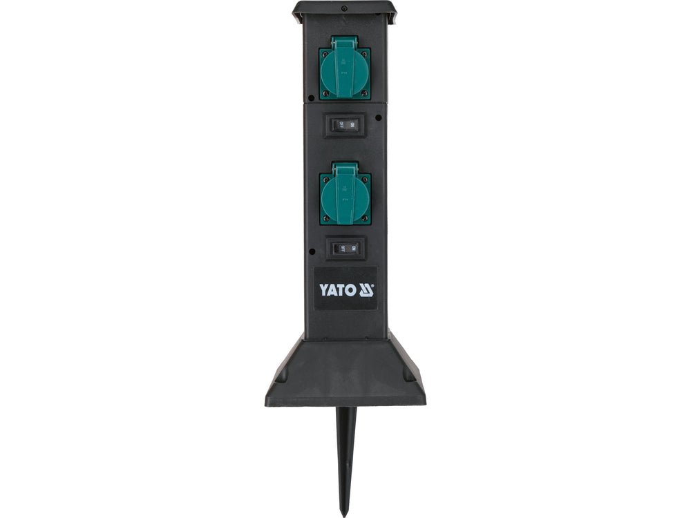 Priza de gradina stalp pp YATO YT-81274, IP44, 4 x 230 V - imagine 4
