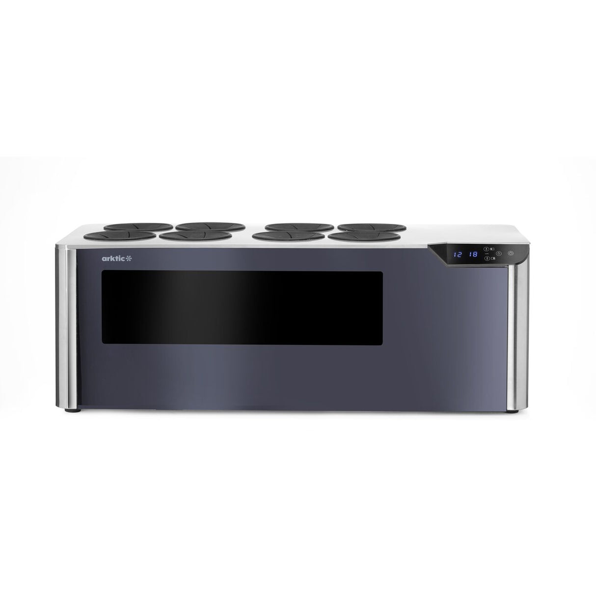 Racitor de vin pentru blat, 2 zone, Arktic, negru, 220-240V/50W, 800x350x(H)293mm