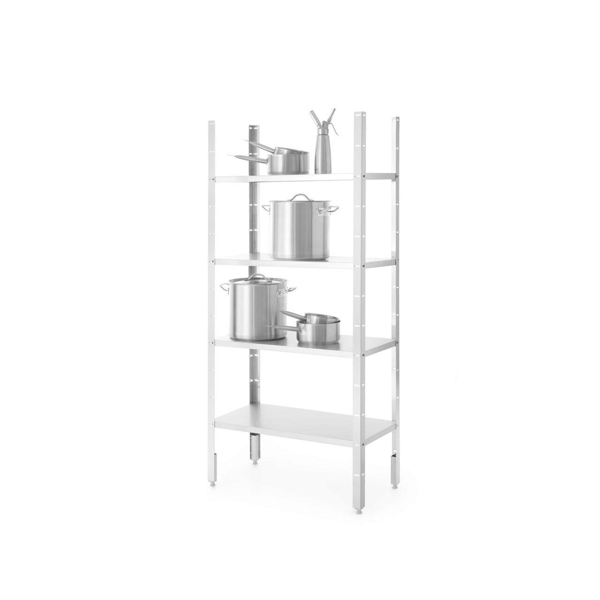 Raft inox Revolution, 4 polite, capacitate max 50kg/polita, 1200x500x(h)1800mm