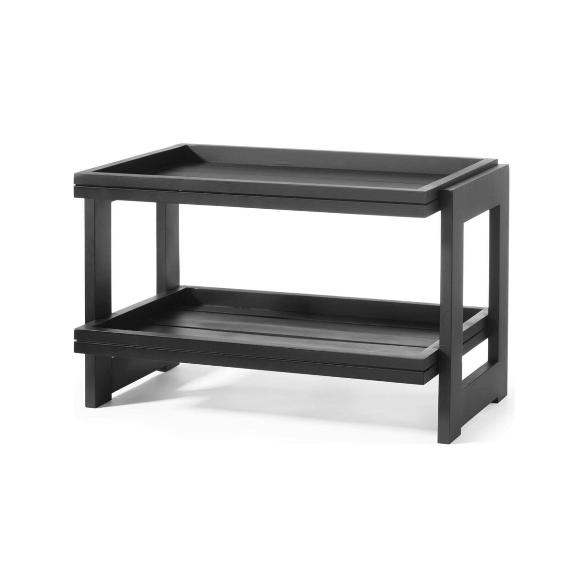 Raft Madeira negru cu 2 niveluri, 574x323x(h)441mm Fine Dine