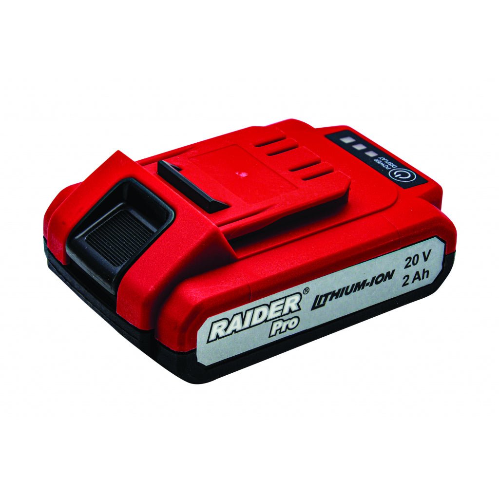 RAIDER Acumulator Li - ion 20V 2Ah pentru RDP - CDL21 Cuplare rezistenta prin culisare Tip acumulator:: Li - ion Raider - scule electrice si unelte profesionale - BricoMart