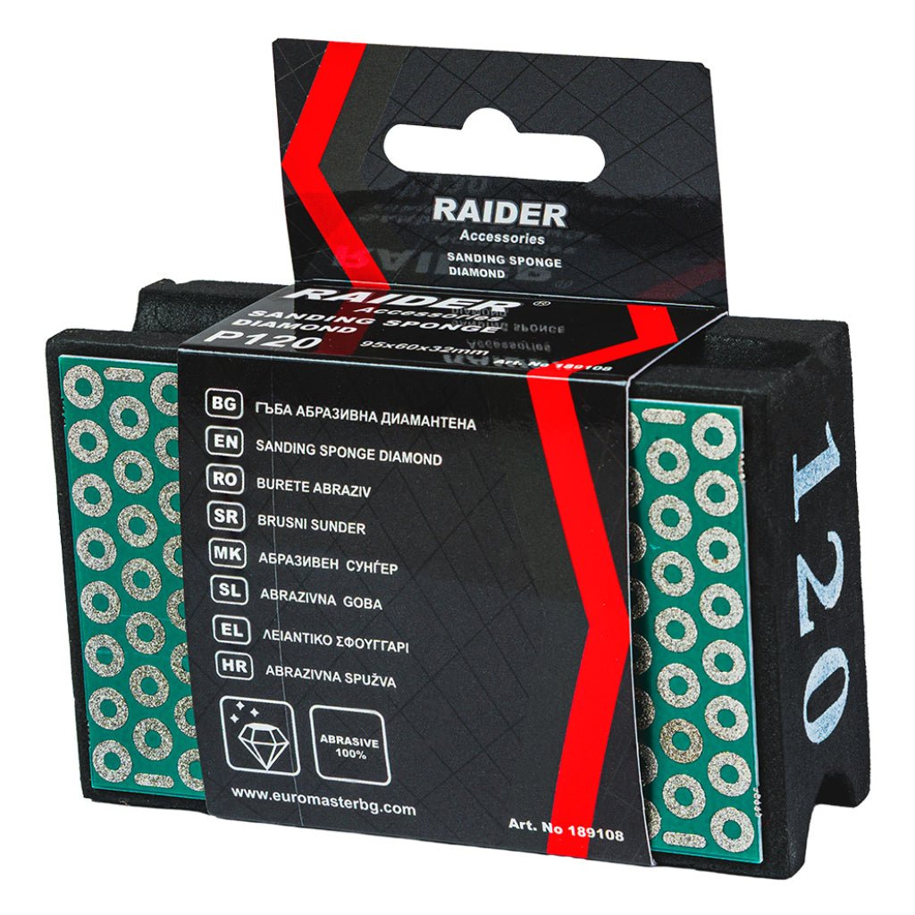 RAIDER Burete smirghel 120x100x12mm git 60 Raider - scule electrice si unelte profesionale - BricoMart