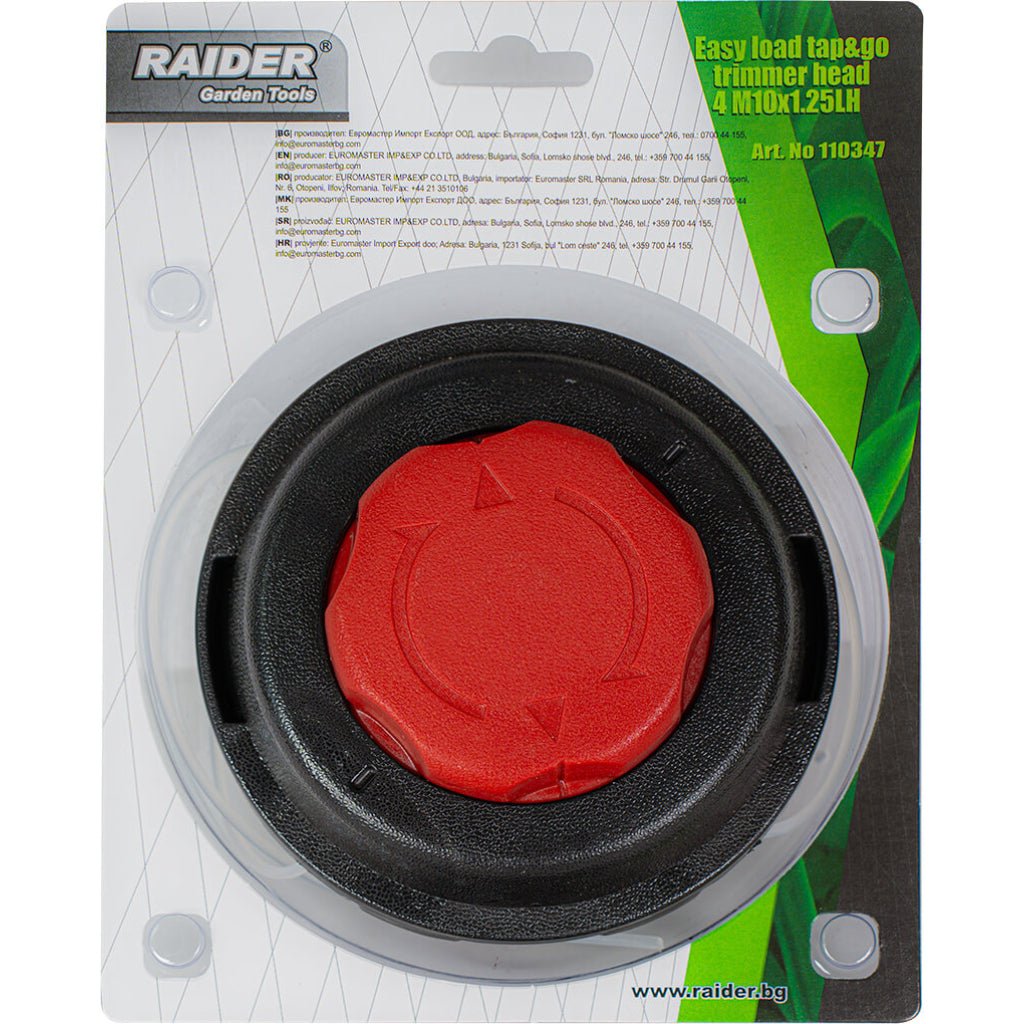 RAIDER Cap de motocoasa cu incarcare usoara 4 M10x1.25LH PA RD O modalitate mai rapida si mai comoda de infasurare a cablului, care economiseste timp si efort. Ofera siguranta si acce Raider - scule electrice si unelte profesionale - BricoMart
