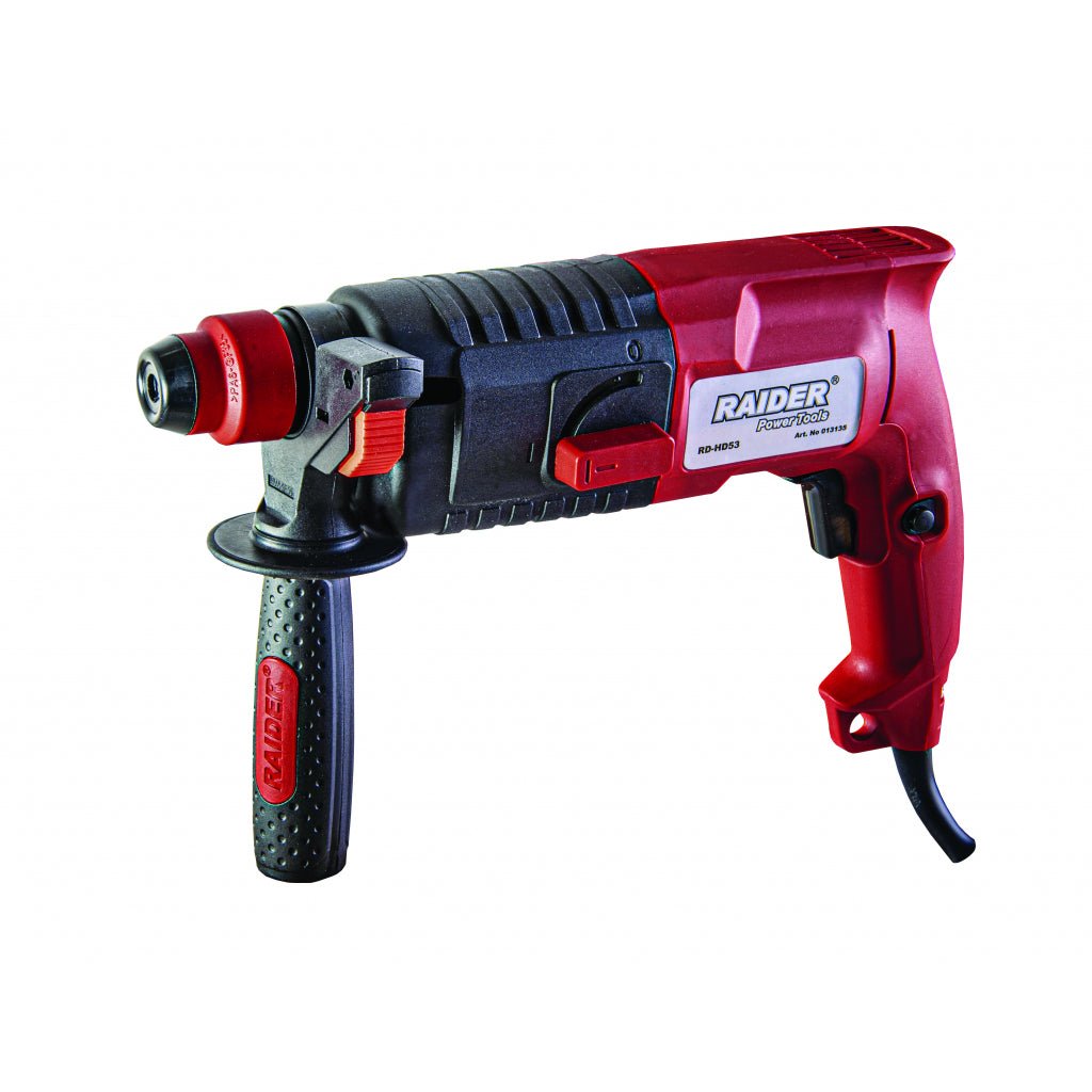 RAIDER Ciocan rotopercutor 620W 24mm RD - HD53 Comutator de functii Prindere SDS+ Viteza reglabila Maner auxiliar Limitator de adancime Raider - scule electrice si unelte profesionale - BricoMart