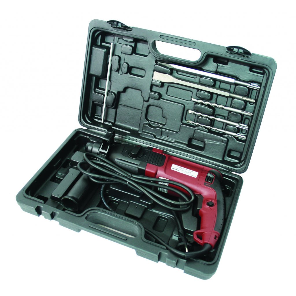 RAIDER Ciocan rotopercutor 800W 26mm 3 functii RD - HD38 Comutator de functii Prindere SDS+ Viteza reglabila Maner auxiliar Limitator de adancime Raider - scule electrice si unelte profesionale - BricoMart