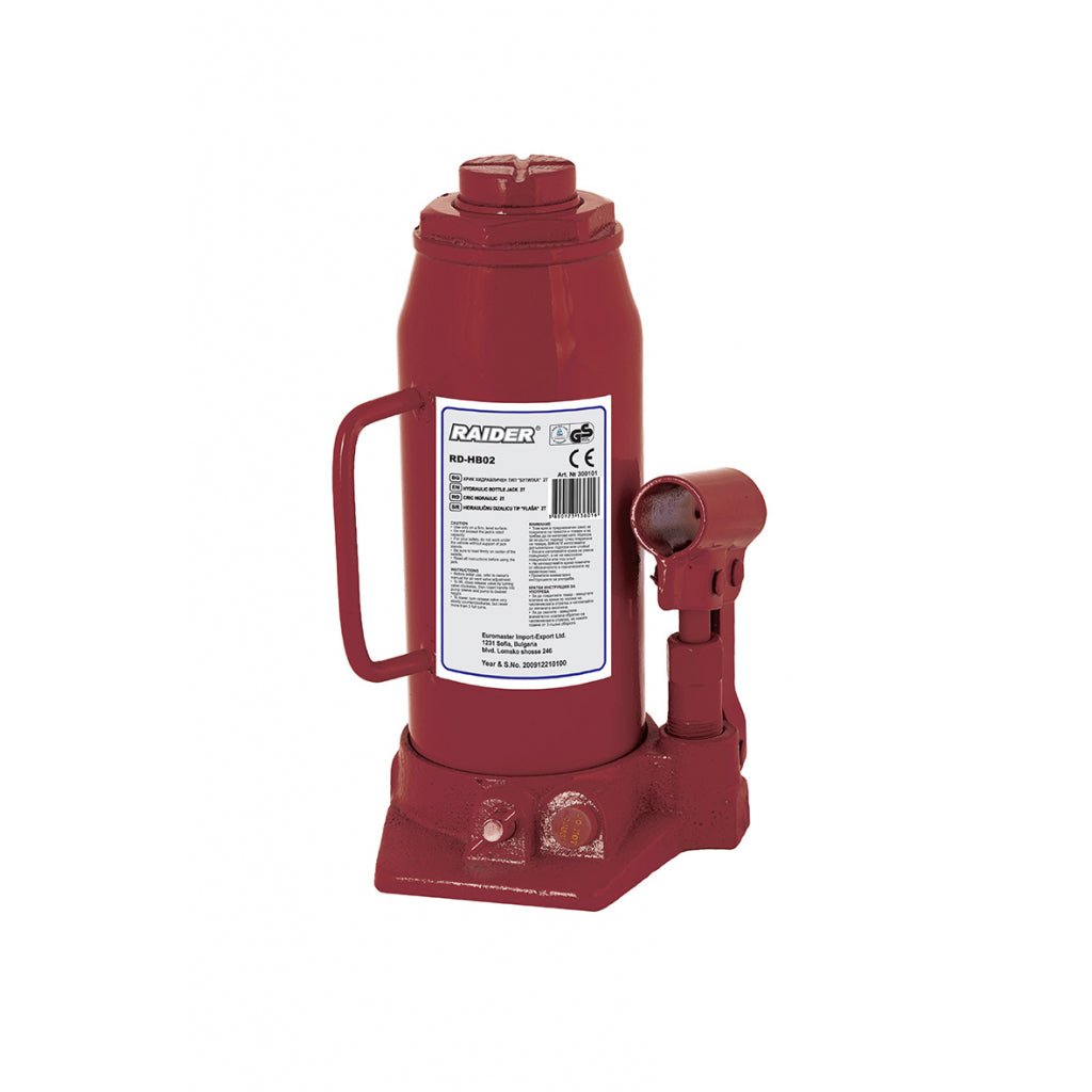 RAIDER Cric hidraulic 4t RD - HB04 Pentru operatiuni de ridicare pe verticala Stabilitate inalta Dimensiuni compacte Raider - scule electrice si unelte profesionale - BricoMart