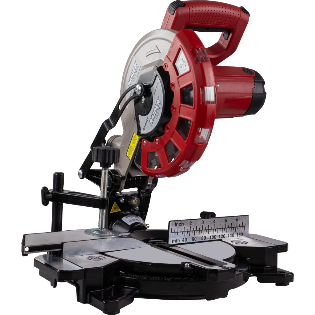 RAIDER Ferastrau circular ø210mm 1200W RD - MS21 Protectie transparenta Sac pentru praf Laser Posibilitatea de taiere la unghi Menghina fixare material Raider - scule electrice si unelte profesionale - BricoMart
