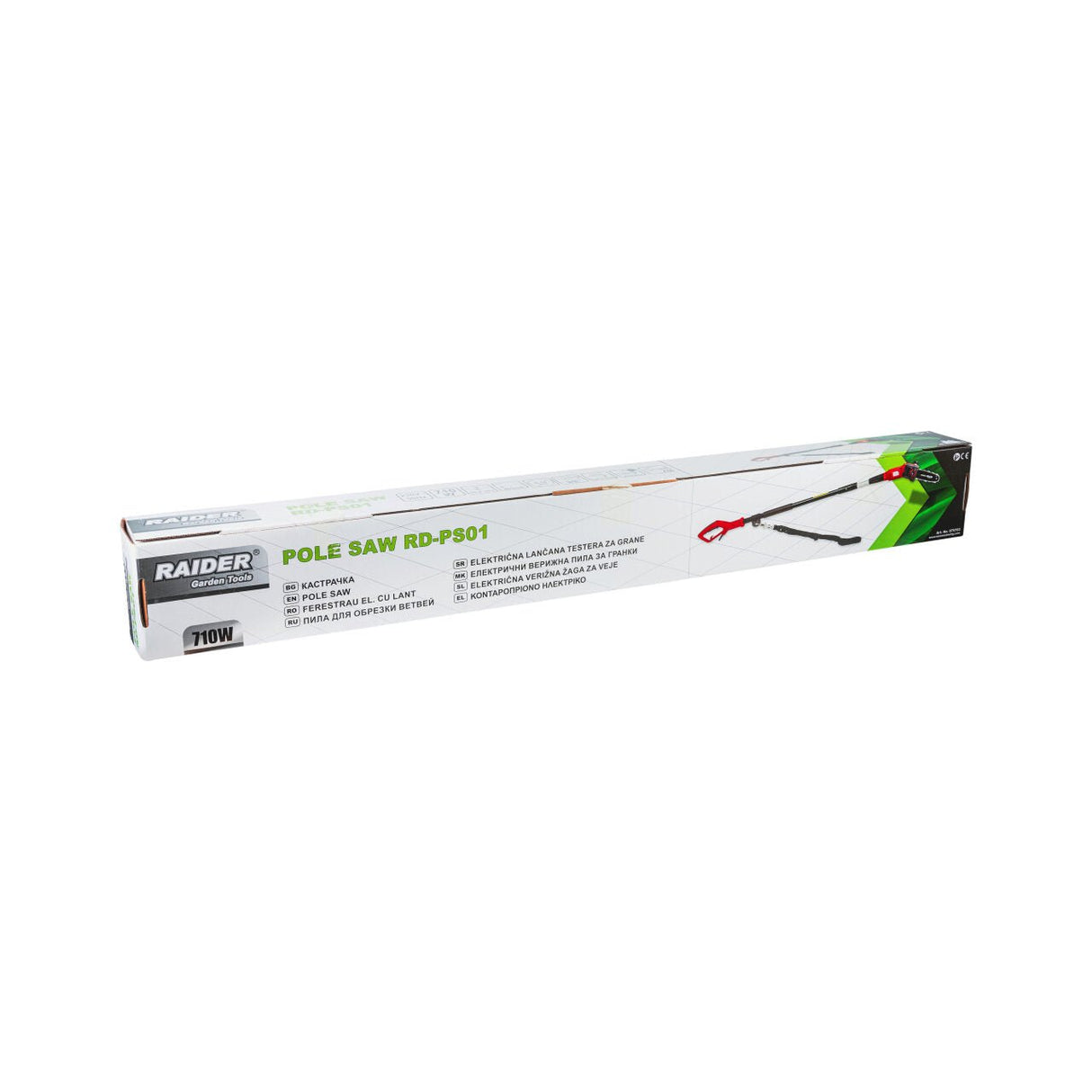 RAIDER Fierastrau electric telescopic de taiat crengi 710W RD - PS01 Three cutting head po sitions Exten sion h sile Maner suplimentar "h" pentru control sporit Raider - scule electrice si unelte profesionale - BricoMart