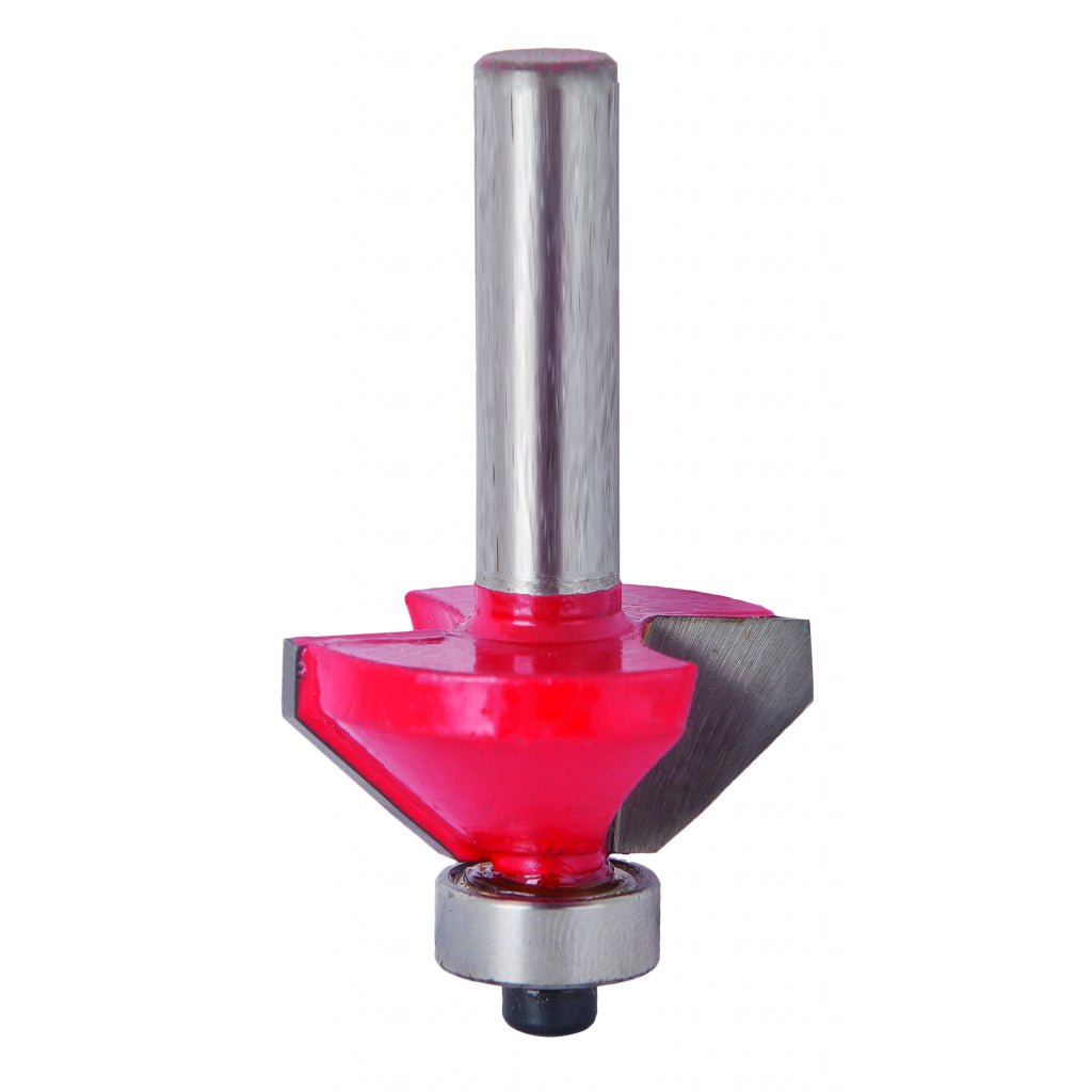 RAIDER Freza profilata 45° B12.7mm shank ø8mm Coada cilindrica Pentru lemn natur Cu rulment de ghidaj Raider - scule electrice si unelte profesionale - BricoMart