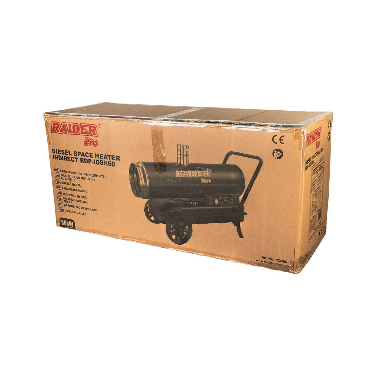 RAIDER Generator aer cald diesel ardere indirecta 50kW RDP - IDSH60 Cu o putere de 50 kW, acest încălzitor este potrivit pentru încălzirea unor spații mari, cum ar fi depozite, magazii, șa Raider - scule electrice si unelte profesionale - BricoMart