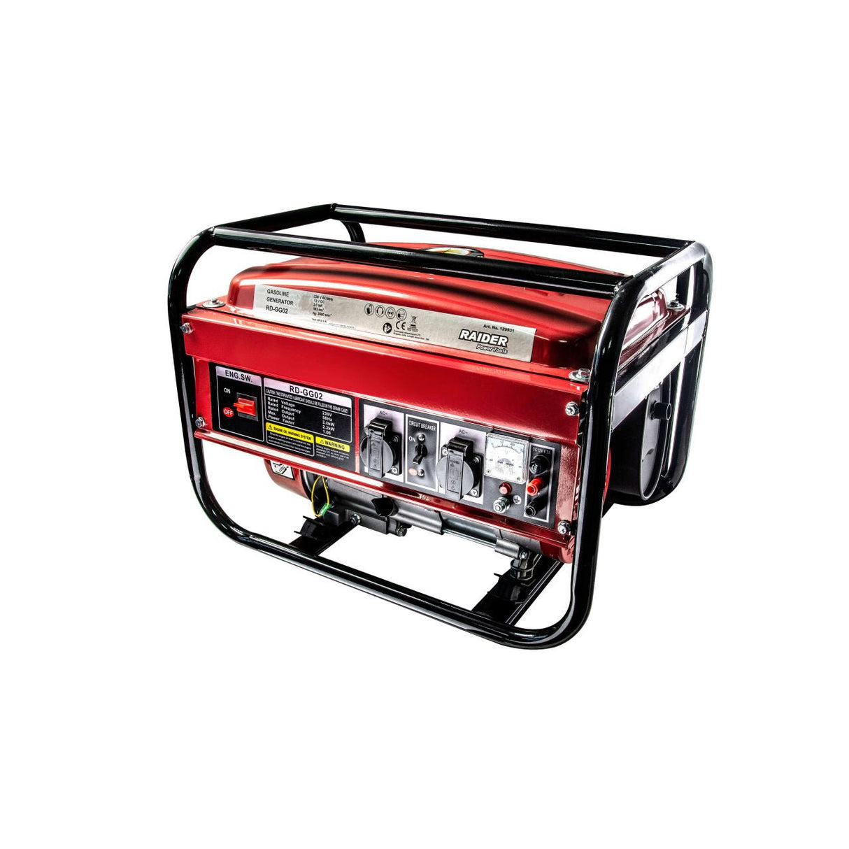 RAIDER Generator benzina 2kW RD - GG02 Pornire manuala Racire cu aer Raider - scule electrice si unelte profesionale - BricoMart