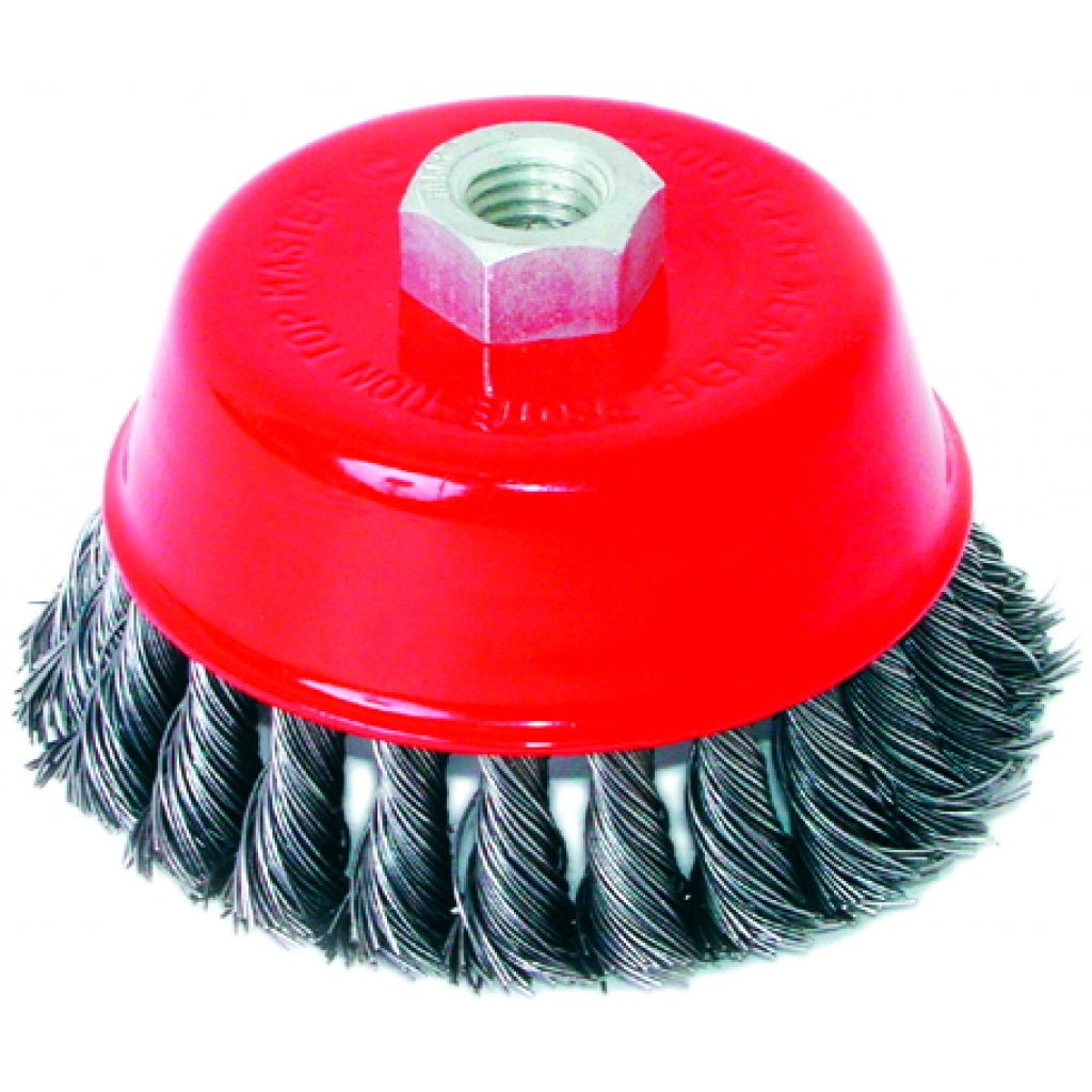 RAIDER Perie sarma rotativa cu toroane, clopot 100mm Forma de oala Otel carbon Proiectat pentru polizoare unghiulare Raider - scule electrice si unelte profesionale - BricoMart