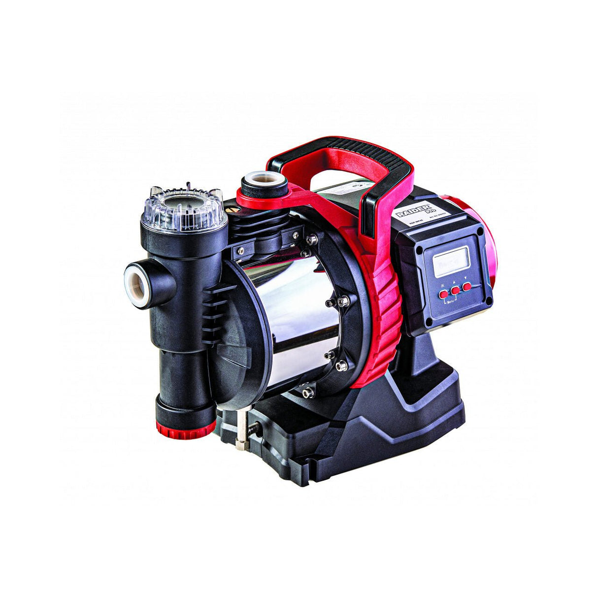 RAIDER Pompa cu autoamorsare 1100W 1" 77L/min INOX RDP - WP45 Filtru de apa Afisaj LCD Raider - scule electrice si unelte profesionale - BricoMart