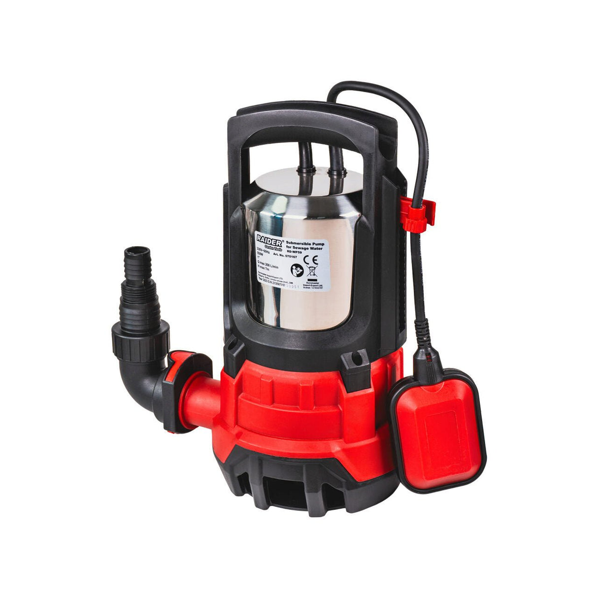 RAIDER Pompă submersibilă 550W 1" 208L/min 7m INOX RD - WP59 Design compact – ușor de transportat și instalat în locuri înguste și greu accesibile Putere de 550 W - asigură pomparea Raider - scule electrice si unelte profesionale - BricoMart