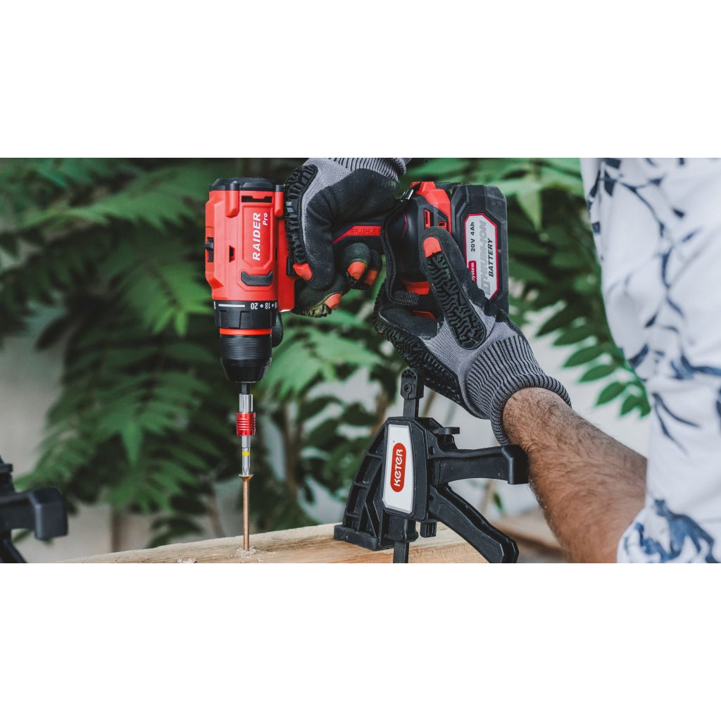 RAIDER R20 Bormasina cu percutie brushless 10mm50NmSolo RDP - PBCDI20 20+1 trepte Motor brushless Schimbare rapidă și ușoară a direcției de rotație Comutator de viteze Mandrina rapida Design Raider - scule electrice si unelte profesionale - BricoMart