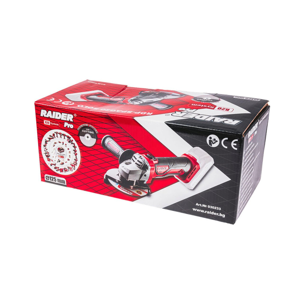RAIDER R20 Polizor unghiular Ø125mm Solo RDP - SPAG20 Mâner confortabil cu suprafață anti - alunecare pentru lucru confortabil și sigur Potrivit pentru o gamă largă de aplicați Raider - scule electrice si unelte profesionale - BricoMart