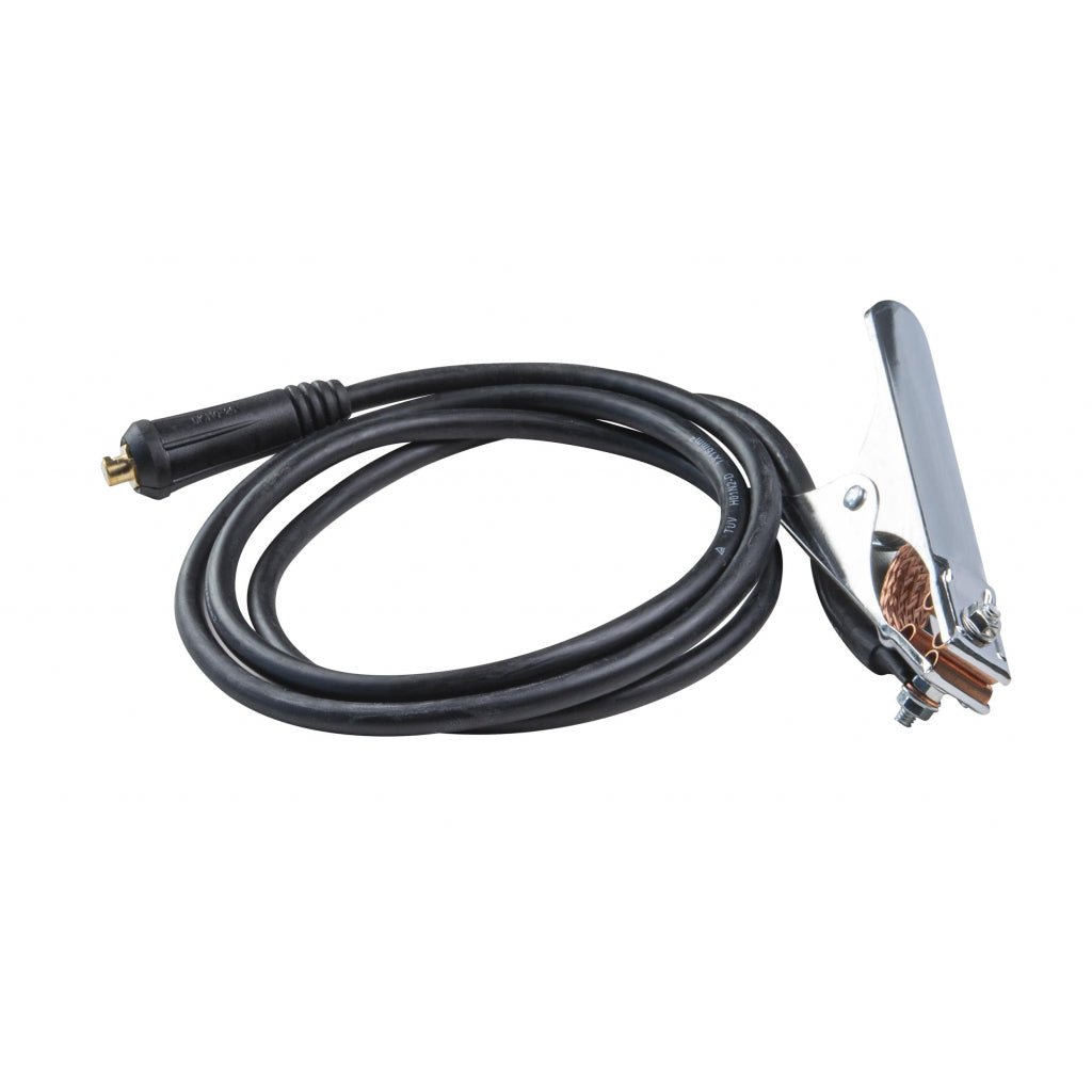 RAIDER Set cablu sudura 16mm2 2m cleste pentru impamantare si cupla Forță mare de prindere Au o punte de cupru între fălci pentru a obține un contact electric bun Raider - scule electrice si unelte profesionale - BricoMart