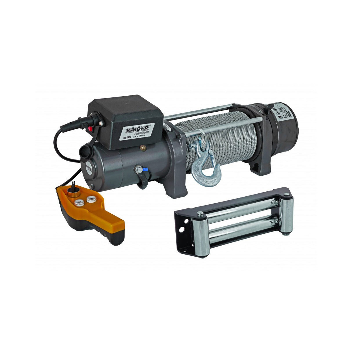 RAIDER Troliu electric 12V 3628kg 29m RD - EW07 Echipat cu cablu lung de otel Controller versatil Raider - scule electrice si unelte profesionale - BricoMart