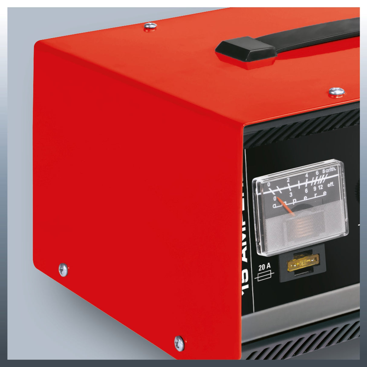 Redresor auto Einhell CC - BC 15, ampermetru incorporat, carcasa din tabla de otel, protectie la suprasarcina si polaritate inversa, inclusiv cablu de incarcare Einhell - scule electrice si unelte profesionale - BricoMart