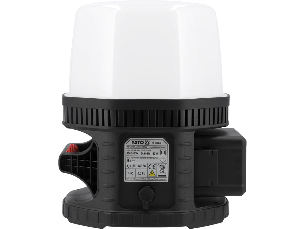 REFLECTOR 18V 10000LM 360° IK08 Yato YT - 829670 - Promotii YATO, 18 V, 10000 lm, 5000 lm Yato - scule electrice si unelte profesionale - BricoMart