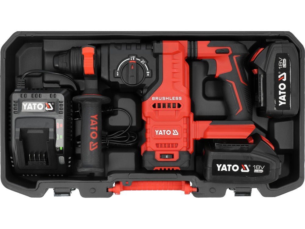 Rotopercutor SDS+ YATO YT-827724, 18 V, 2 x 4 Ah - imagine 9