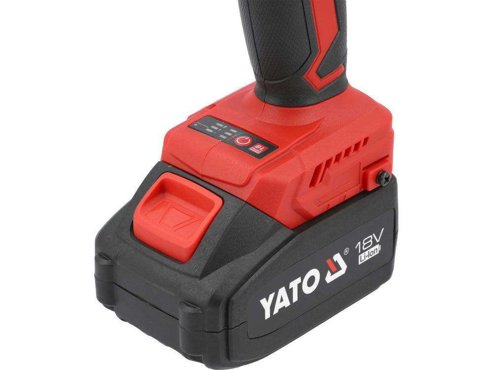 Yato YT-8277935 ütvefúró, 18V 800NM 2 x 4Ah akkumulátor + töltő, 0-2600 perc, szénkefe nélküli motor