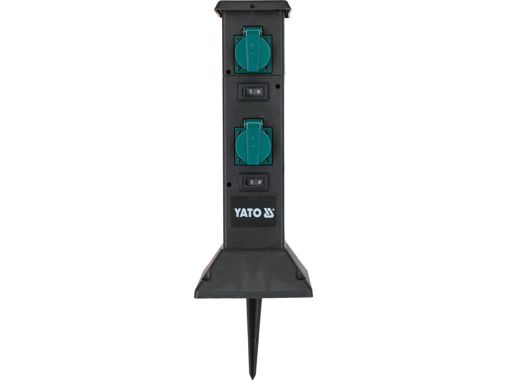 Priza de gradina stalp pp YATO YT-81274, IP44, 4 x 230 V - imagine 4