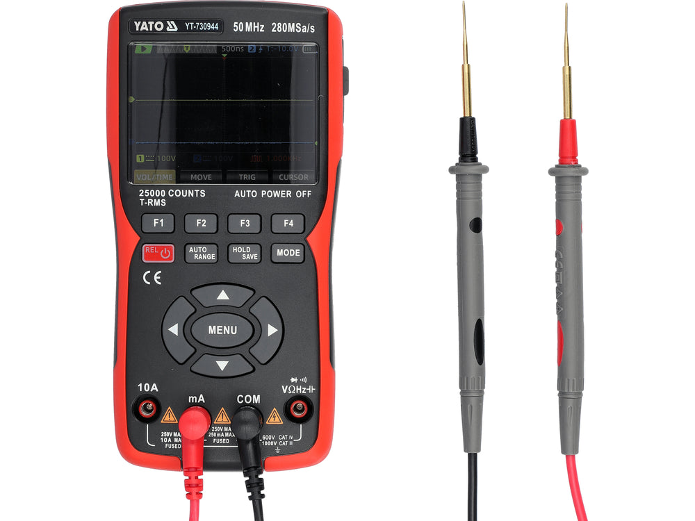 3In1 multimetru osciloscop YATO YT-730944, 280 msa/50 mhz - imagine 9