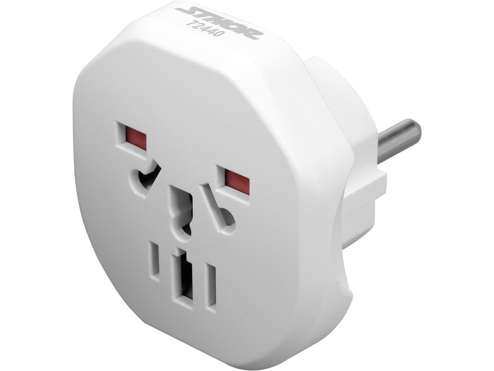 STHOR 72440 UTAZÓ ADAPTER FÖLDELÉSSEL, VILÁG - EU