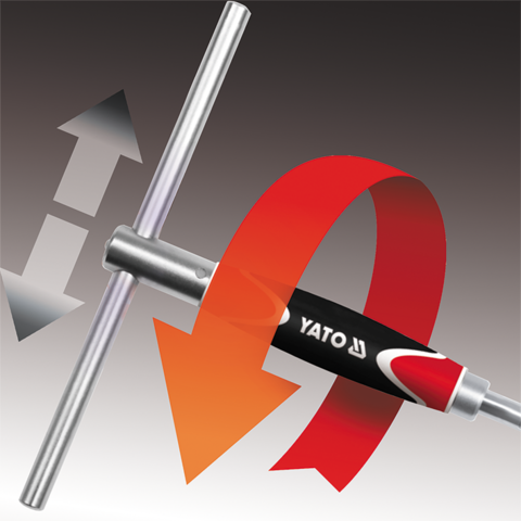 ADAPTOR TIP T YATO YT-1566 CU MANER ROTATIV 3/8