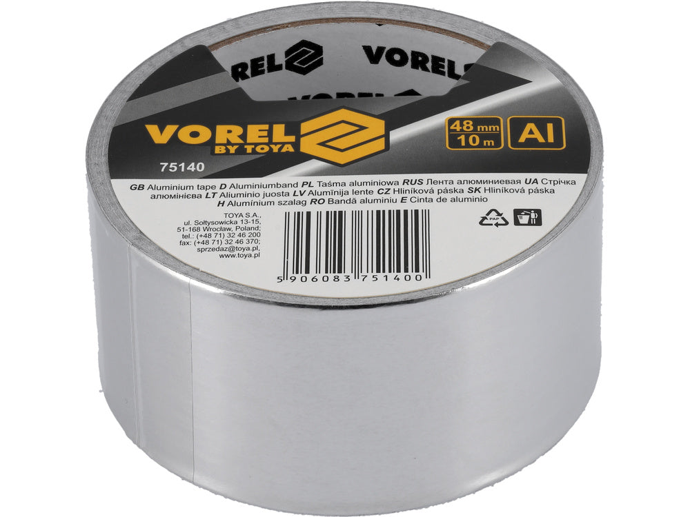 BANDA ADEZIVA ALUMINIU VOREL 75140 48MMX10M