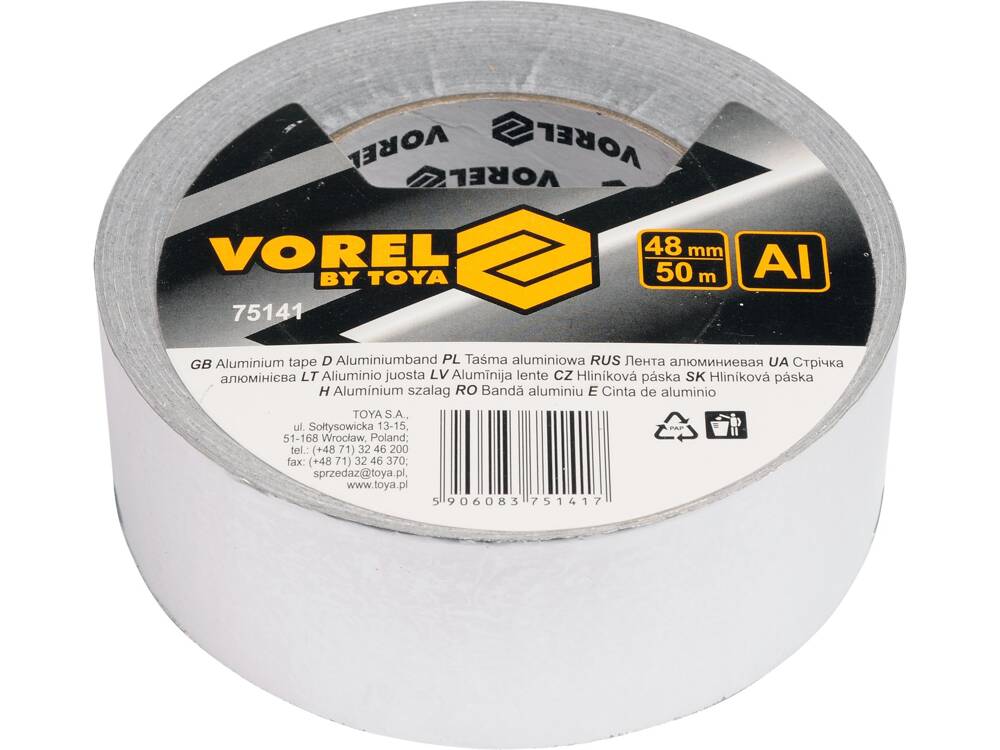 BANDA DE ALUMINIU VOREL 75141 48MMX50M