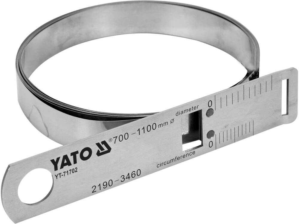YATO YT-71702 Rozsdamentes acél mérőszalag átmérőhöz, 2190-3460/0.1MM